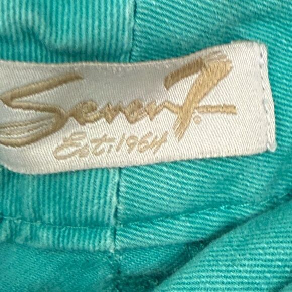 7 For All Mankind Turquoise Denim Pants - Picture 3 of 8